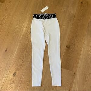 Saski Collection - Staple High Waist Leggings in White Size XS